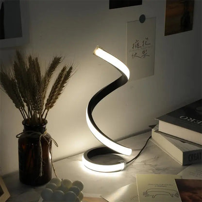 1Pc LED Spiral Table Lamp Modern