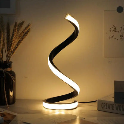 1Pc LED Spiral Table Lamp Modern