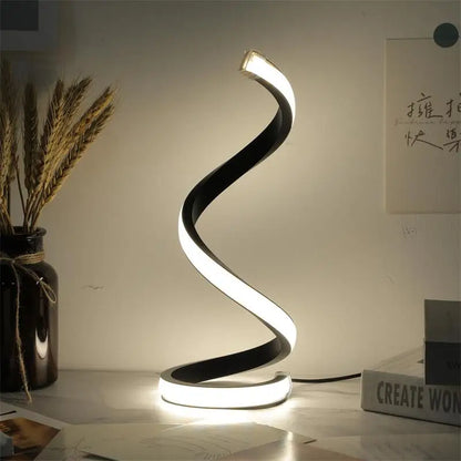 1Pc LED Spiral Table Lamp Modern