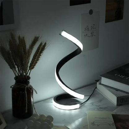 1Pc LED Spiral Table Lamp Modern